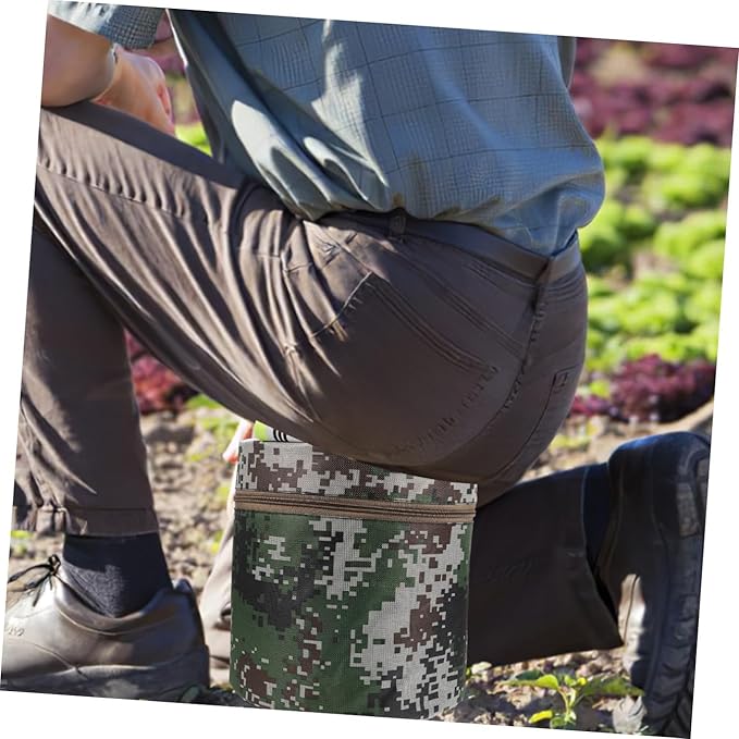 Portable Lightweight Gardening Stool with 25cm Height and Side Pocket Small Foam Outdoor Workseat for Farming Planting and Camping Use Random Style