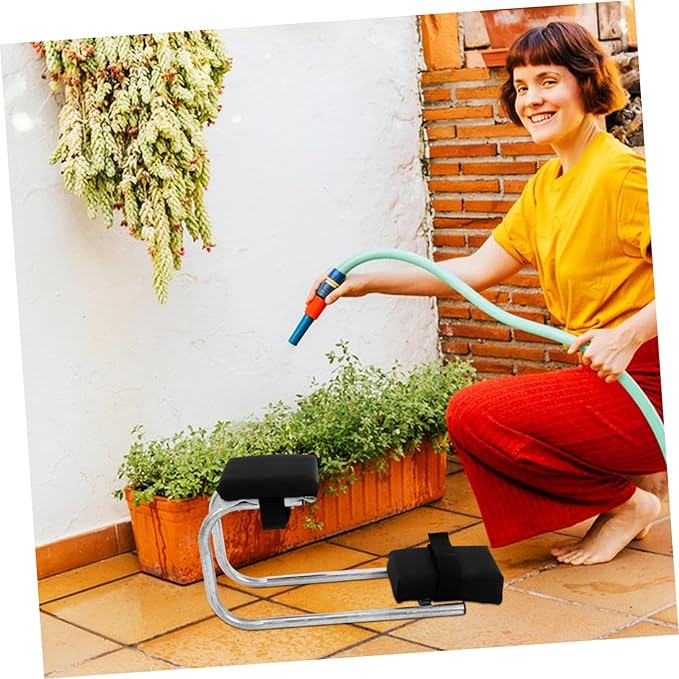 Happyyami Portable Gardening Kneeler and Seat Wearable Foam Pad Non-Slip Base Heavy Duty Garden Bench for Kneeling and Sitting for Gardeners and Outdoor Tasks