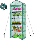 Mini Greenhouse for Indoor Outdoor: Ohuhu Small Plastic Plant Green House 5-Tier Rack Stand Portable Greenhouses with Durable PE Cover for Seedling Ideal Gardening Gifts for Women Men