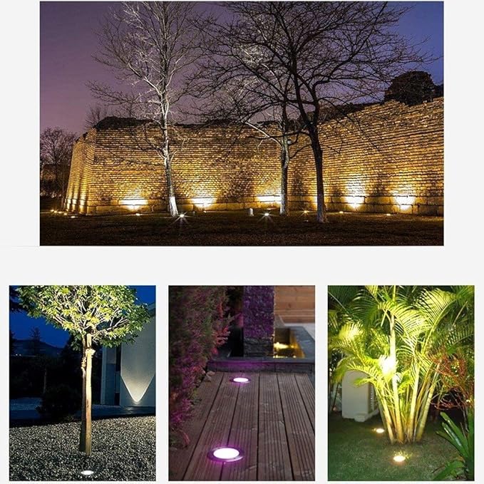 3w LED Landscape Lights Underground Lamp Outdoor Decorative Spotlight Waterproof Ip65 Buried Ground Lamp Patio Pathway Lawn Driveway Path Light Fittings