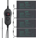 LUXBIRD 4 Pack Seedling Heat Mats with Digital Thermostat Controller 10 x 20.75 Waterproof for Seed Starting Germination Hydroponics Brewing Breeding Greenhouses (LB-HT04)