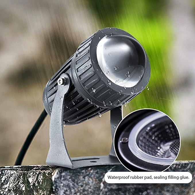 10W RGB LED Spotlight - Outdoor Wall Washer Light with Narrow Beam Angle AC 85-265V Landscape Projector for Building Exterior
