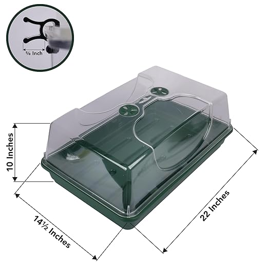 Large Humidity Dome Propagator and Germination Tray for Seed Starting and Plant Cloning
