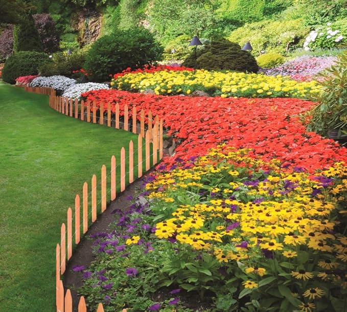 Greenes Fence Cedar Wood Garden Picket Fence 16 H x 8' L (4-Pack 32' Total)