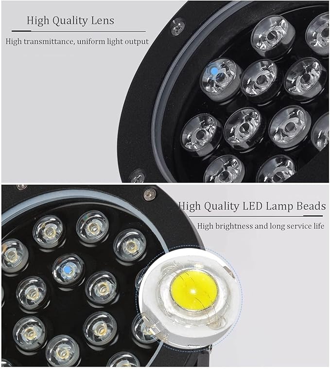 Led Beam Light Outdoor Waterproof Long-Range Spotlight AC85-265V Rotation Led Light Projection Light(Yellow54W(AC 85-265V))