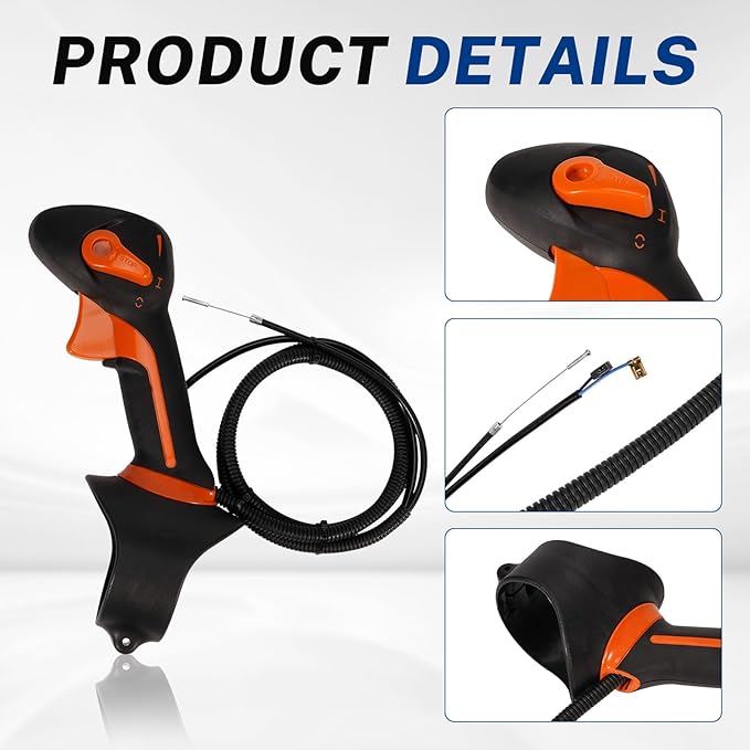 4282-790-4902 Control Handle w/Throttle Cable Fit for Stihl BR600 BR500 BR550 Petrol Backpack Blowers Black Replaces 42827904902