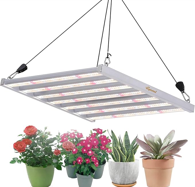 300Watt LED Grow Lamp UV IR Full Spectrum 4x4 5x5ft Coverage Grow Light Bar with 1092pcs Diodes 7 Bars Led Plant Growing Lamp for Vertical Farming Commercial Dimmable Easy Installation