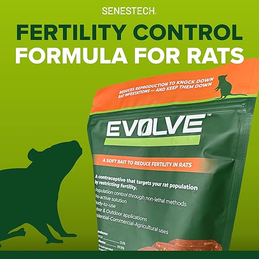 Evolve Rat Birth Control Soft Bait Sausages – 1.5 lbs | Scientifically Proven Rat Population Control | Not a Poison Long-Term Population Management (Packaging May Vary)