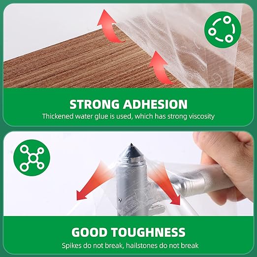 Greenhouse Repair Tape 6.3 mil Thickness Greenhouse Plastic Tape Clear UV Resistant Greenhouse Sheeting Coverings Film Tape(4inX263ft)