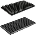 200 Cell Plug Tray 10pcs-Pack Thick Durable Seed Starter Flats Vegetable Fruit Seeds Seedling Plastic Plug Farmer Nursery Trays Propagation