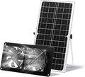 SUNYIMA Solar Powered Fan15W Waterproof Solar Dual Exhaust fan with 9.84Ft On/Off Cable for Small Chicken Coops Sheds Pet Houses Outdoor Greenhouse Air Circulation