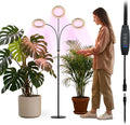 hree Heads 42W 196 Led Full Spectrum Plant Light 5.5FT Adjustable Height Standing Grow Light 3/9/12H Timer Grow Lights for Indoor Plants