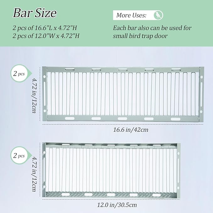 Bird Trap Cage with Escape-Proof Bird Traps for Small Birds Live Sparrow Trap Portable Easy Assembly and Unharmful.Made of lron with Anti-Rust Paint A3