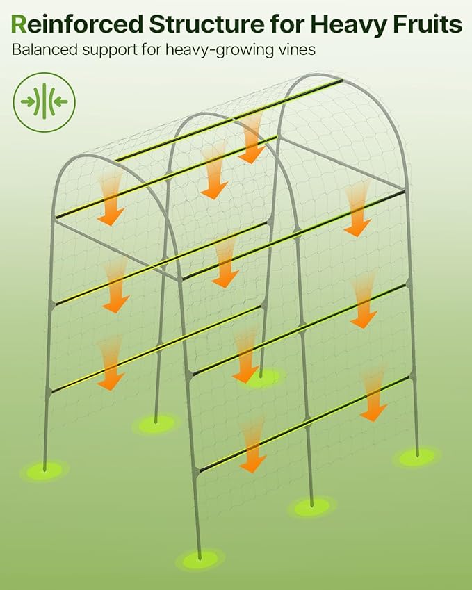 Suteck Garden Arch Trellis 7.5FT Tall – Garden Trellis for Climbing Plants Outdoor Arch Trellis for Vegetables Roses &amp Vines Easy Assembly for Backyard Pathway &amp Patio