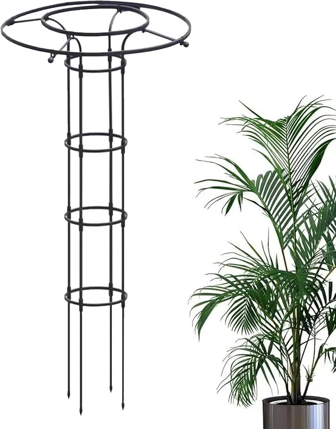 Garden Trellis for Climbing Plants Metal Plant Supports for Roses Cucumbers Obelisks Trellis for Your GardenBlack90 cm/35.4 in