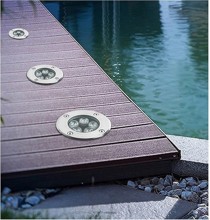 Outdoor Underground Light Recessed Landscape Light 85-265V LED Ground for Garden Yard Driveway Deck Pathway Lights 4 Pack