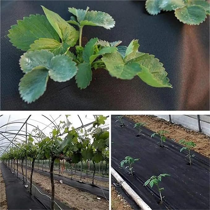 Weed Barrier Fabric 6 Ft. X 50 Ft. 3.0 Oz. Geotextile Non-Woven Landscape Fabric Weed Barrier Ground Cover Garden Mats for Gardening
