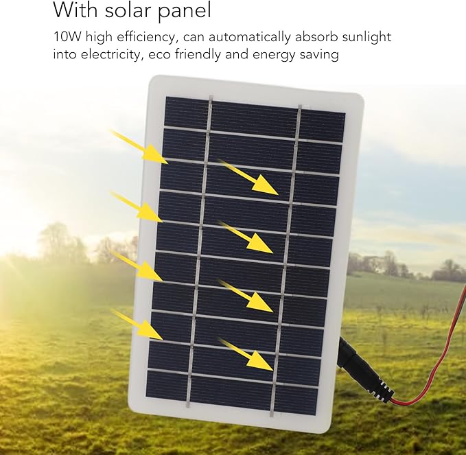 CHICIRIS Solar Powered Exhaust Fan Automatic Ventilation System Solar Ventilation Fan Durable Design for Small Space Ventilation for Chicken Coop Greenhouse Garage and Pet Enclosures
