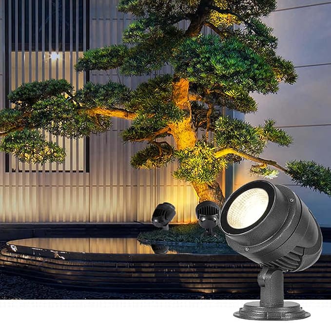 LED Beam Spot Lights - 220v Outdoor Spotlights COB Tree Lighting IP65 Waterproof Landscape Floodlights for Garden Villa Courtyard Lawn(White Light40w)