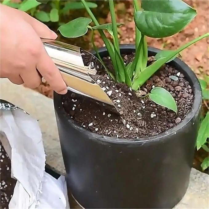 Bonsai Soil Scoop 3pcs Soil Scoop for Indoor Plants Stainless Steel Scooper for Planting Rust-Proof Bonsai Hand Tool with Comfortable