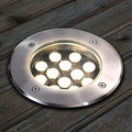 LED Landscape Light - Outdoor Buried Lights 220V Recessed LED Spotlights IP67 Outdoor Waterproof Embedded Underground Spotlights Ground Garden Courtyard Lights(Red12W)