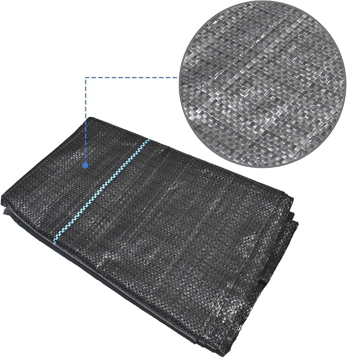 Garden Weed Barrier Landscape Fabric 5FT x 16FT Heavy Duty Cloth Weed Block Gardening Mat Polypropylene Woven Ground Cover for Flower Bed Driveway Landscaping Gardening Outdoor Projects