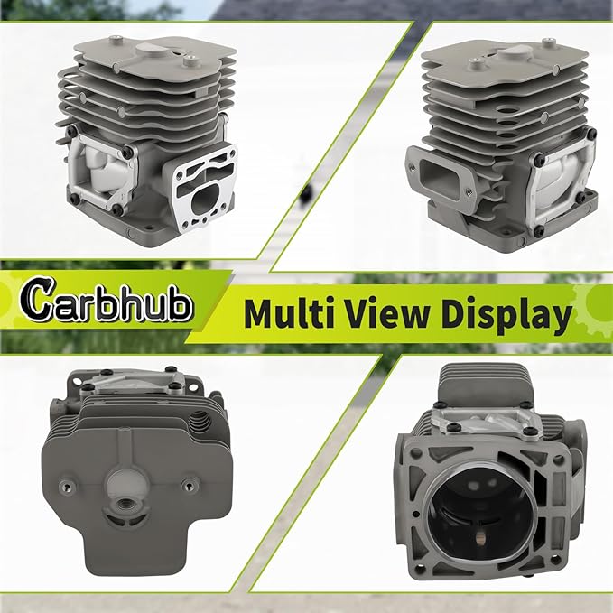 Carbhub P100006300 Cylinder for Echo PB-8010 PB-9010 for Shindaiwa EB810 EB810RT Backpack Blowers with P100012460 Piston Kit