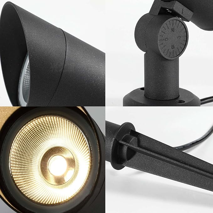 Solar SpotlightOutdoor Waterproof Led Lighting Waterproof Graden LightsSolar Landscape Spotlight Ground Lamp for Lawn Trees Flag Garden Pond Pathway Pool Area Warm Light