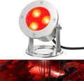 9W LED Underwater Pond Lights Red Lighting Works with 12V AC/DC Stainless Steel Light Fixture with IP68 Waterproof Rating Suitable for Ponds Waterfalls Patio &amp Garden Outdoor Landscape Lighti