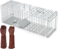 35.43 Live Animal Cage Trap with Gloves Collapsible Heavy Duty Humane Cat Catch Release Rodent Cage Trap Cage for Raccoons Beavers Groundhogs Foxes Armadillos Stray Cat
