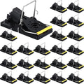 Qualirey 24 Pcs Mouse Traps Bulk Plastic Snap Rat Trap Reusable Quick Effective Safe for Indoor Outdoor Home House Warehouse Garden Kitchen 3.86 x 1.81 x 2.17 Inch (BlackYellow)