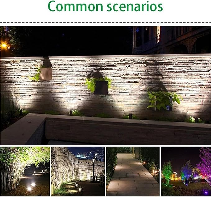 Garden Lights LED Adjustable Lawn Spotlights Used for Landscape Lawns and Outdoor Courtyards(Ground Type - Yellow Light)