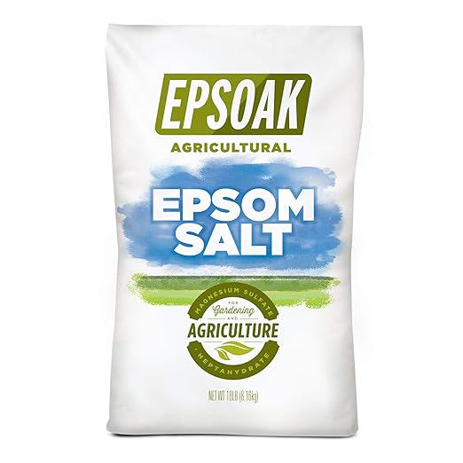 Epsoak Epsom Salt 18 lb. Magnesium Sulfate USP. Resealable Epsom Salt Bag Unscented Made in The USA Cruelty-Free Certified