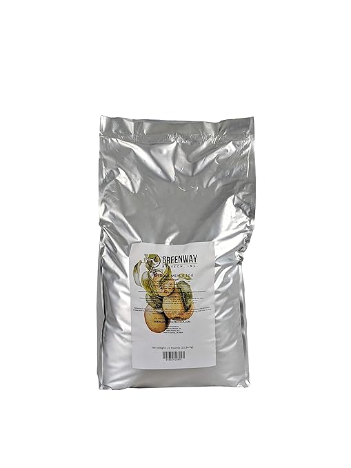 Greenway Biotech Inc. Organic Fish Bone Meal Fertilizer 4-17-0 for Home Gardening - Good Source of Calcium and Potassium Promote Roots Growth - Ideal for Flowering Plant Trees and Shrubs- 25 Pounds