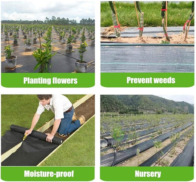 Ground Landscaping Sheet Control Cover Garden Fabric Membrane Decking Patio &amp Garden Tolls Set (2x5m One Size)