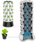 Hydroponics Growing SystemHydroponics Tower Kit Garden Hydroponic Growing Sys Vertical Tower DIY Hydroponics Farm Equipment Aeroponic for Indoor and Vegetables with Hydration Pump