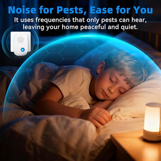 Upgraded Ultrasonic Repellent Indoor Pest Repellent Electronic Plug in Pest Control for Roach Ant Rodent Mouse Bugs Mosquito Spider Repellent for House Garage Warehouse (12 Packs)