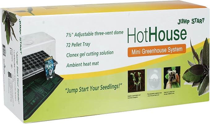 HYDROFARM Germination Hot House with Heat Mat Hydroponic Flower Grow (2-Pack)