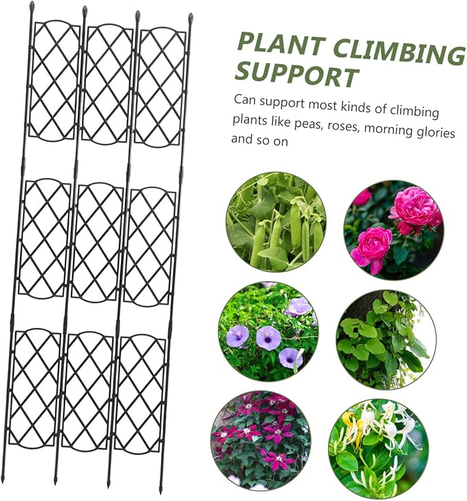 Generic Garden Trellis Climbing Plant Support Stand for Indoor and Outdoor Vine Plants Frame with Height Gardening Accessory for Healthy Growth and Vertical Garden Maintenance