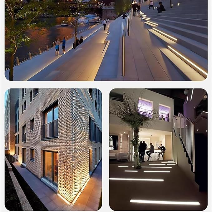 Ground LED Landscape Lamp - Outdoor Buried Lights 24V Low Voltage Wall Washer Lights IP67 ‎Waterproof Recessed Spotlight(Yellow36W)