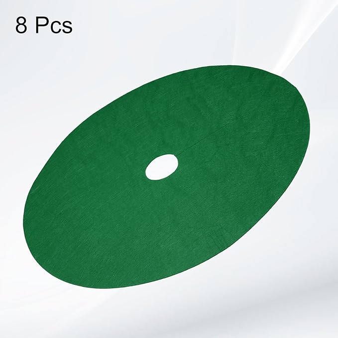 HARFINGTON 8pcs Tree Mulch Ring 28.3 Inch Non-Woven Round Tree Protector Weed Barrier Mat Plant Cover Rings for Weed Grass Control Root Protection Green