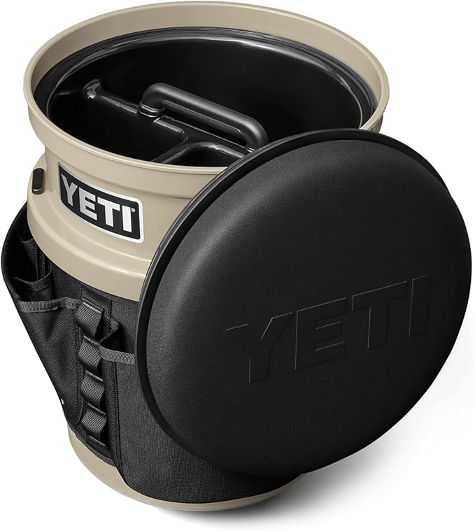 YETI 5 Gallon LoadOut Bucket 360-Degree Swivel Seat Heavy Duty Foam Cushion for Dove/Duck Hunting Fishing Baseball Gardening and Camping