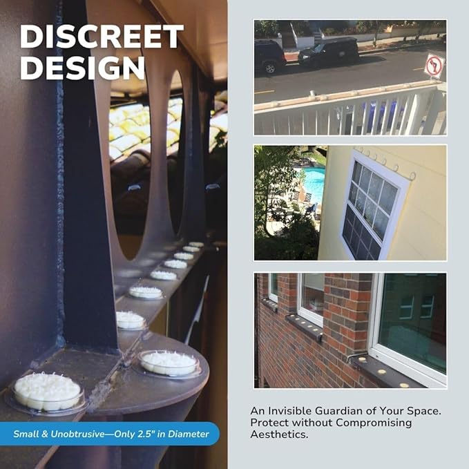 Bird Barrier Optical Gel 24 Pack | Natural Multisensory Bird Deterrent | Easy Installation | Discreet Appearance | Long-Lasting Solution | Repels Birds on Roofs Beams Signs Soffits Ledges and More