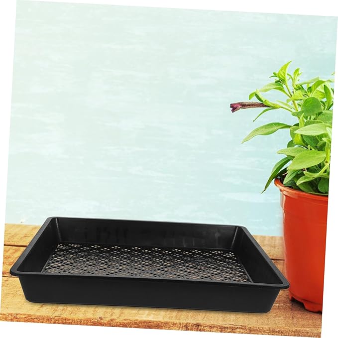 4pcs Tray Soilless Germination Trays Optimal Drainage for Indoor Gardening for Microgreens Vegetables and Flowers Mesh Design for Easy Harvesting