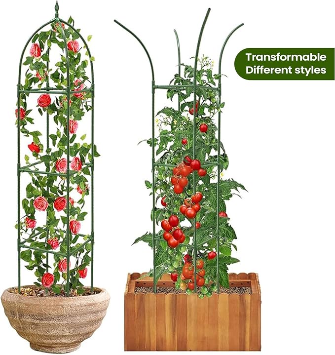 Garden Trellis Climbing Plants – Adjustable Height Vertical Obelisk Stand Arch Balcony House Outside Wedding Vegetable Flower | Climbing Plants Adjustable Height Vertical Obelisk StandGarden Ar
