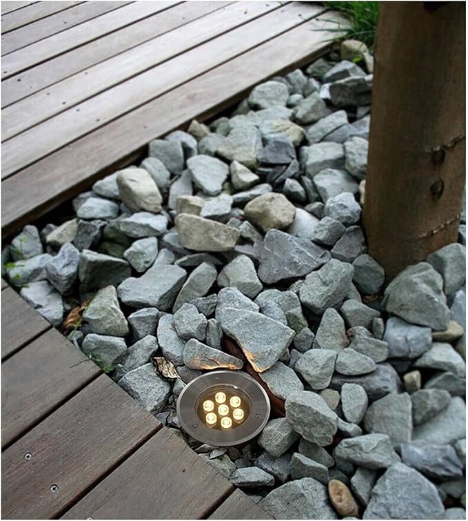 Garden Buried Light Recessed Ground Light IP66 Waterproof AC85-110V LED Underground Light for Outdoor Walkway Driveway Deck Patio Landscape Spotlight