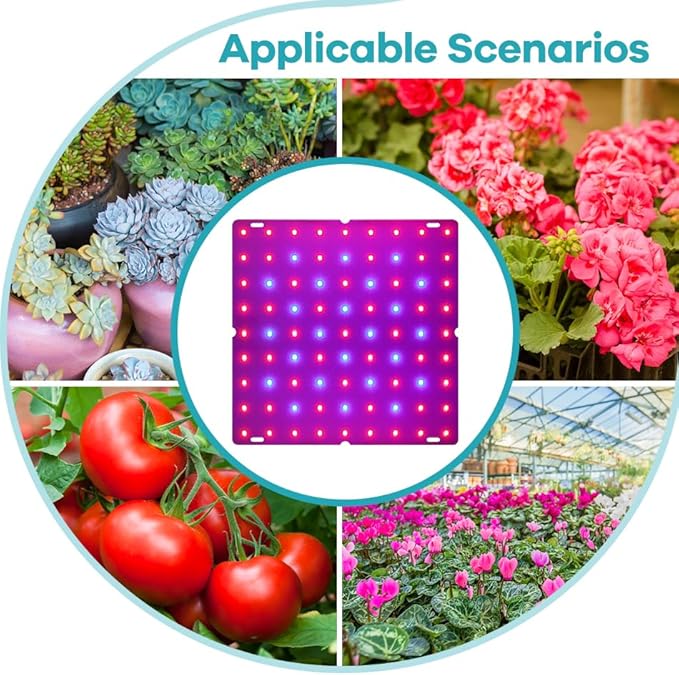 2Pcs 250W LED Indoor Sunlight Plant Panel Lights 100-277V Full-Spectrum Vegetable Planting Lamp 110V Succulent Hydroponic Growth Light UV/IR Indoor Cultivation of Seedlings Natural Sunlight Lamps
