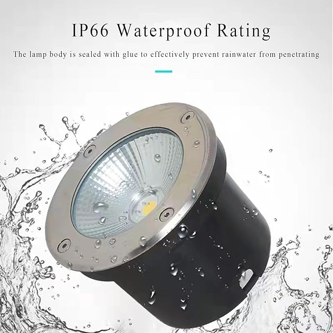 Outdoor Ground Light COB Buried Lights IP66 Waterproof AC85-110V LED Underground Light for Garden Deck Step Stairs Driveway Landscape Spotlight