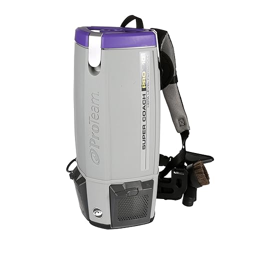 Super Coach Pro 10 10 qt. Backpack Vacuum w/Horse Hair and Nylon Brush Blend Hard SurfaceTool Kit 107342 Corded
