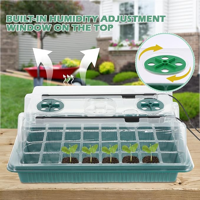Milisten 2sets Plant Germination Kit Grow Light Cavity Trays for Indoor Gardening Timed Lighting and Capacity for Growth